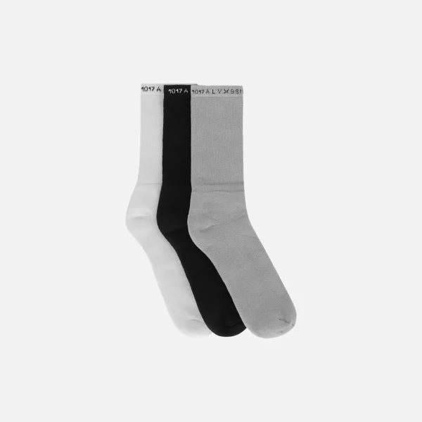 1017 alyx 9sm 3 pack socks black grey white - KITH-SHOP