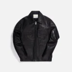 1017 alyx 9sm black calfskin leather police style jacket - KITH-SHOP