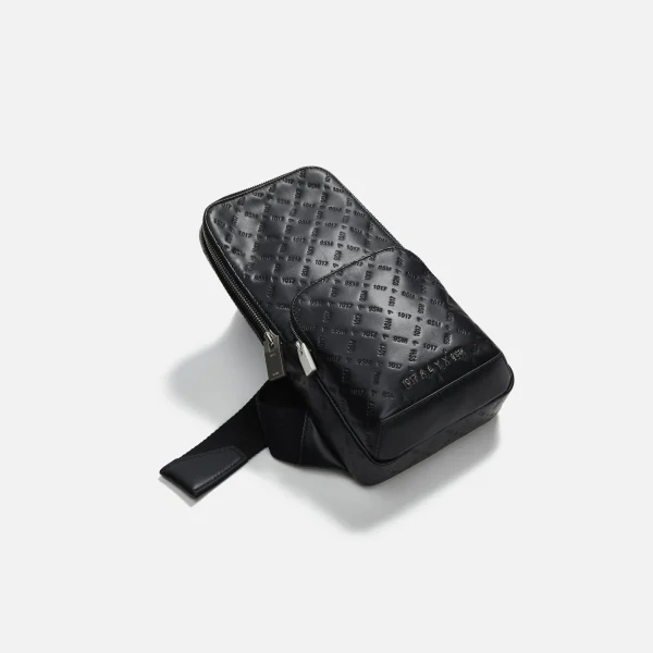 1017 alyx 9sm black crossbody bag with stamped logos - KITH-SHOP