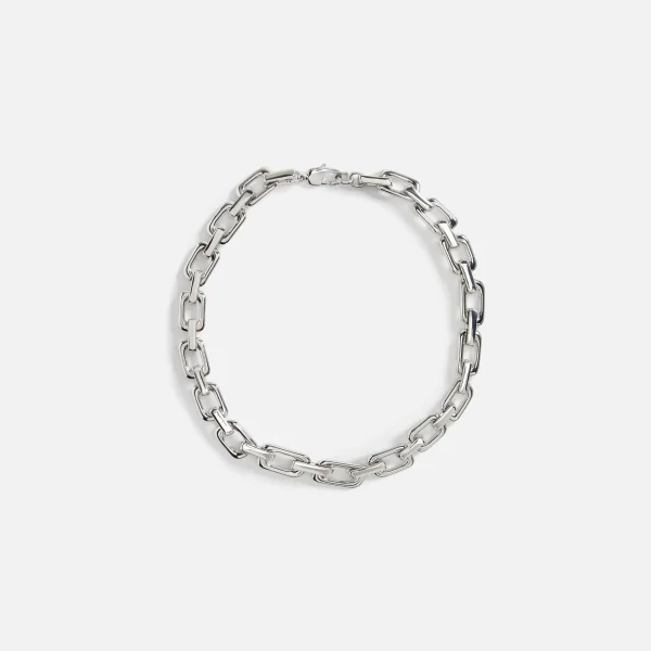 1017 alyx 9sm chunky silver chain necklace square design - KITH-SHOP