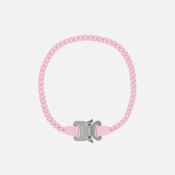 1017 alyx 9sm pink chainlink buckle necklace l - KITH-SHOP