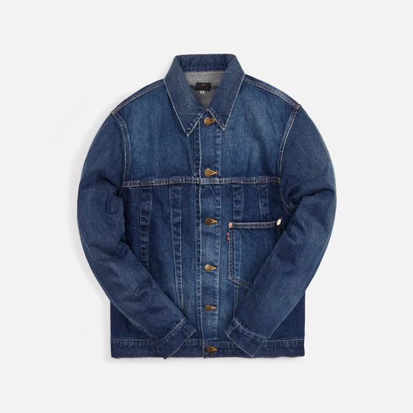 12oz denim indigo jean jacket with darts needles collection - KITH-SHOP