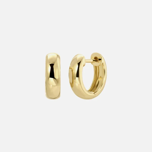 14k yellow gold mini huggie hoops by isa grutman - KITH-SHOP