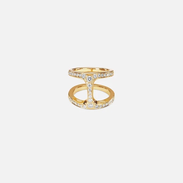 18k yellow gold hoorsenbuhs dame phantom diamond ring - KITH-SHOP