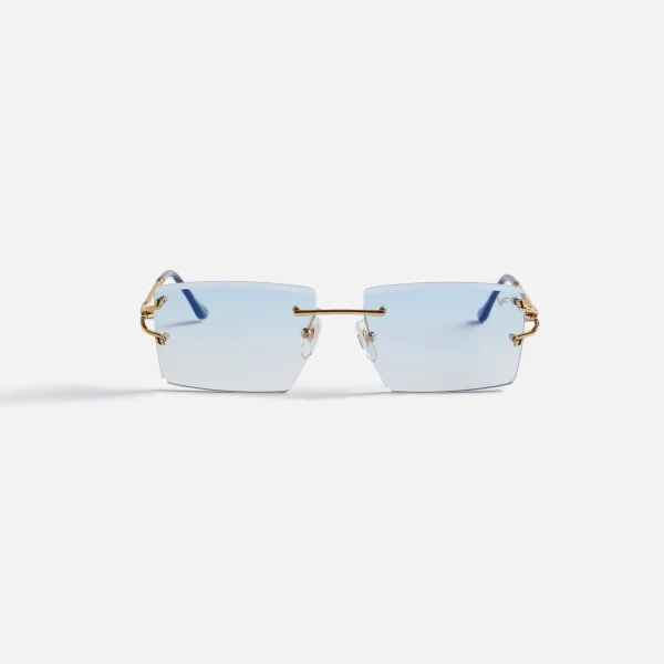 24k gold vintage frames icon with sky blue gradient - KITH-SHOP