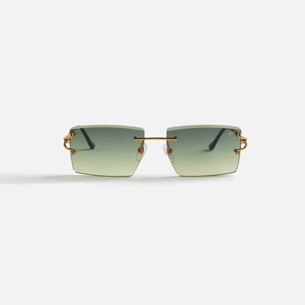 24k yellow gold vintage icon frames green yellow gradient - KITH-SHOP