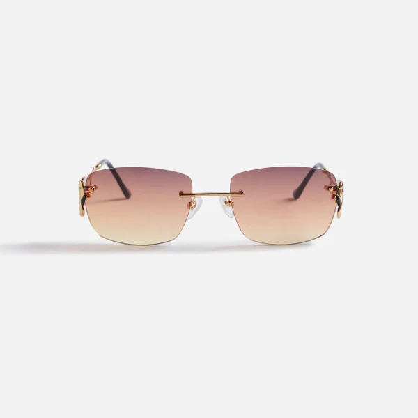 24kt yellow gold vintage flamingo frames brown triple gradient - KITH-SHOP