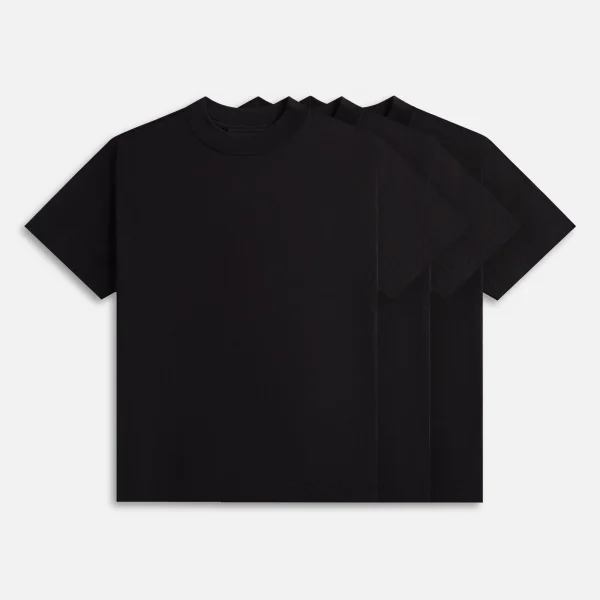 3 pack black essentials tees - KITH-SHOP