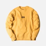 424 alias crewneck sweatshirt vibrant yellow - KITH-SHOP