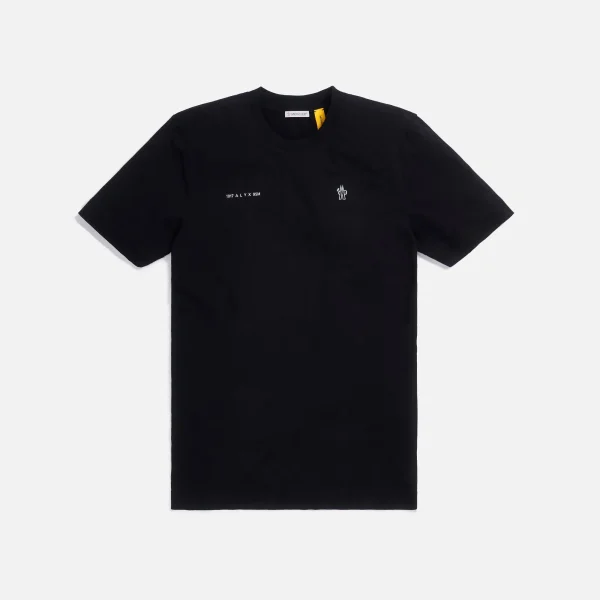 6 moncler x 1017 alyx 9sm black double front logo maglia tee - KITH-SHOP