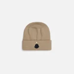 6 moncler x 1017 alyx 9sm camel wool logo beanie - KITH-SHOP