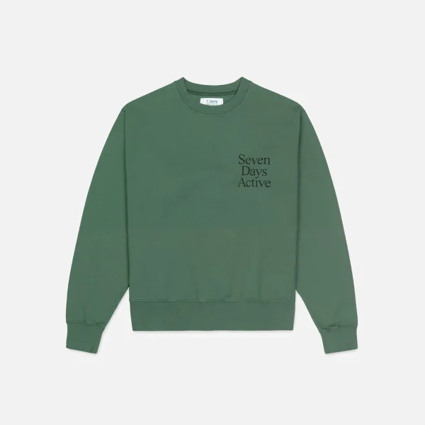 7 day active monday crewneck in duck green - KITH-SHOP