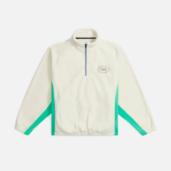 7 day cozy fleece pullover pistachio cream island green - KITH-SHOP