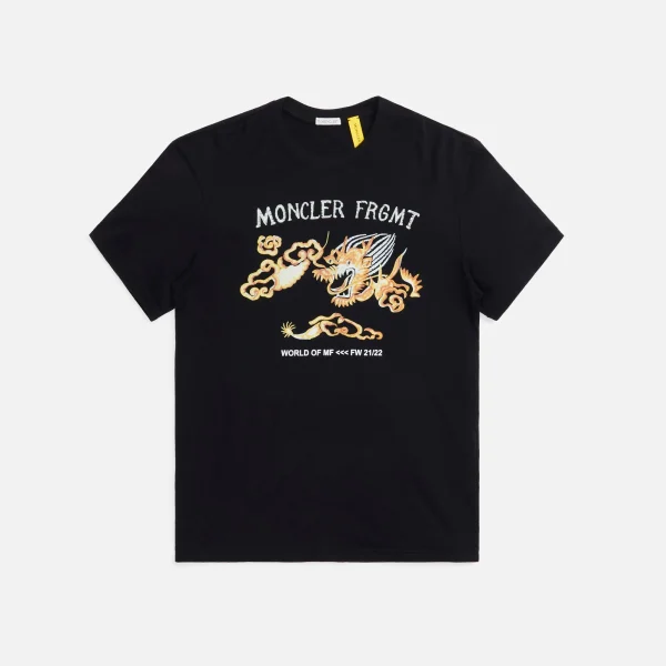 7 moncler fragmen black graphic tee - KITH-SHOP