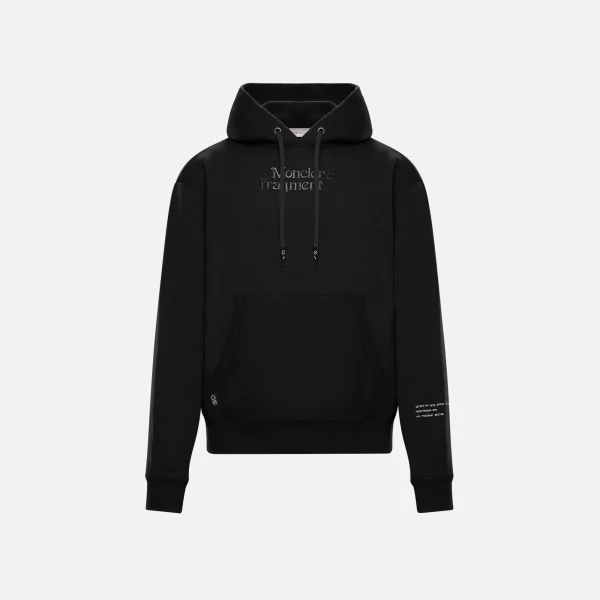 7 moncler fragment black maglia hoodie - KITH-SHOP