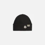 7 moncler fragment black tricot beanie hat - KITH-SHOP