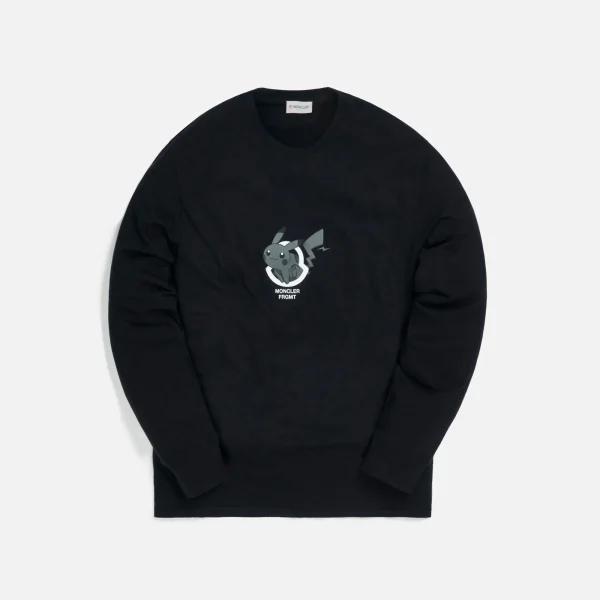 7 moncler fragment long sleeve maglia tee in black - KITH-SHOP