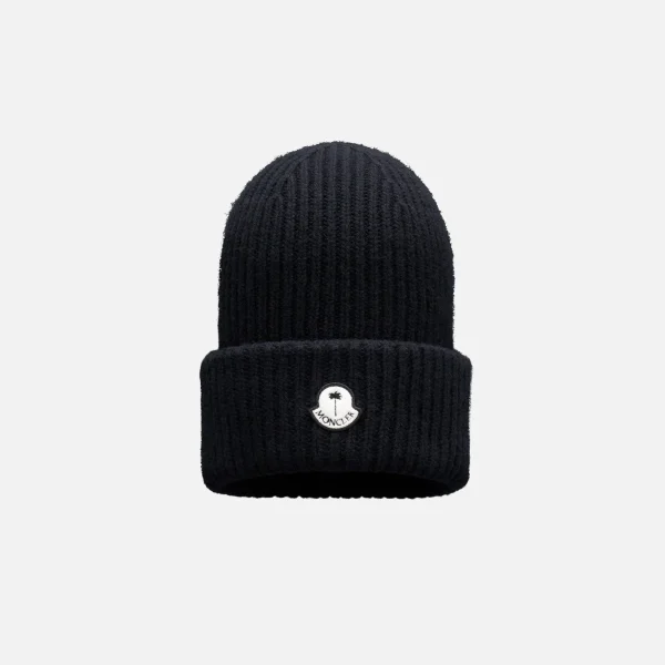 8 moncler palm angels black beanie - KITH-SHOP