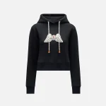 8 moncler x palm angels women s black hoodie - KITH-SHOP