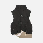 a cold wall black nylon padded step front crop vest - KITH-SHOP