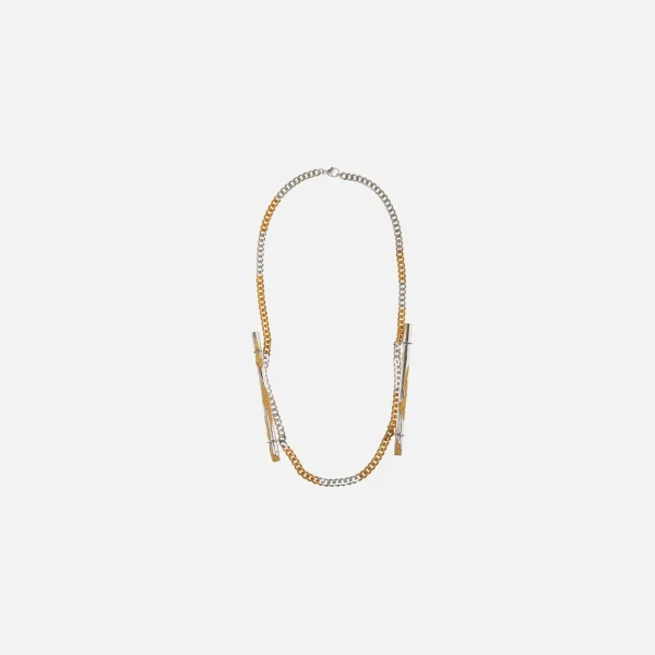 a cold wall gold bar chain necklace - KITH-SHOP