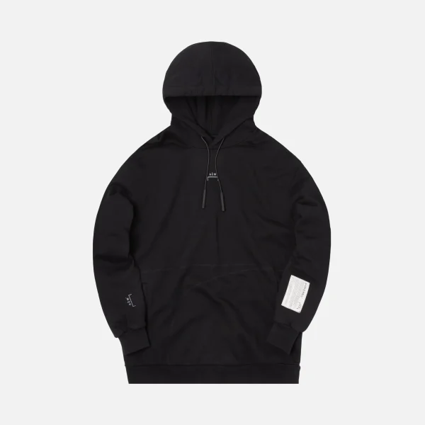 a cold wall high quality black flat overlock hoodie - KITH-SHOP