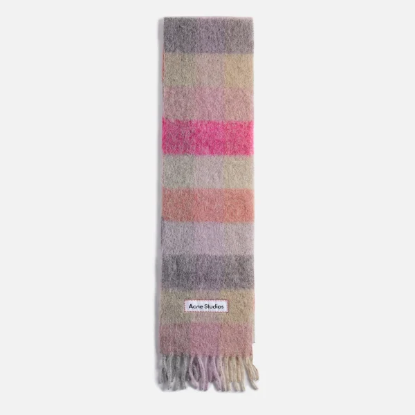 acne studios vally scarf in fuchsia and lilac - KITH-SHOP