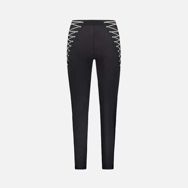 adam selman black side lace up leggings - KITH-SHOP