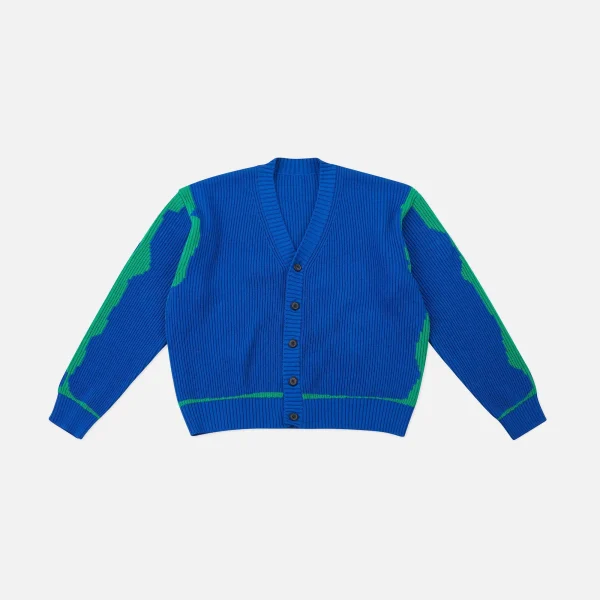 ader error blue knitted cardigan - KITH-SHOP