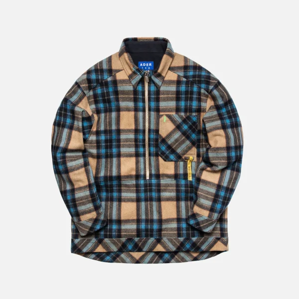 ader error multi colored anorak style check shirt - KITH-SHOP