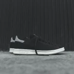 adidas consortium stan smith primeknit reflective black shoes - KITH-SHOP