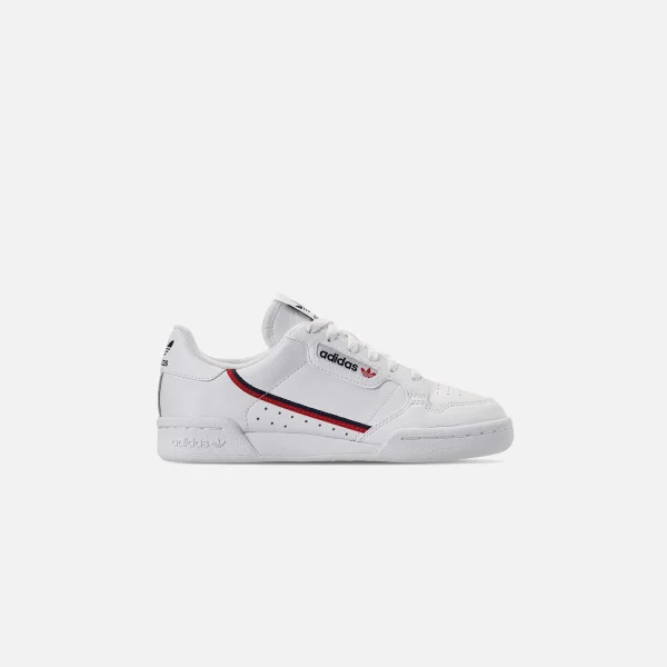 adidas continental 80 c sneakers white scarlet collegiate navy - KITH-SHOP