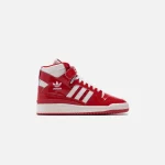 adidas forum 84 high red patent sneakers red and white - KITH-SHOP