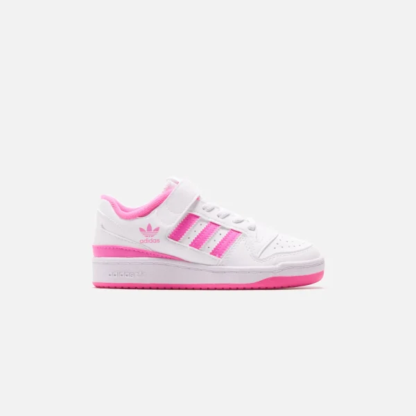 adidas forum low cribs cloud white with screaming pink accents - KITH-SHOP