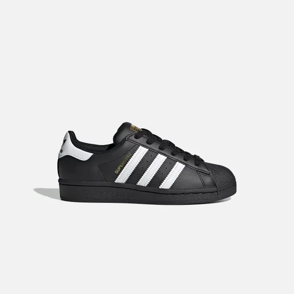 adidas gs superstar core black footwear white sneakers - KITH-SHOP