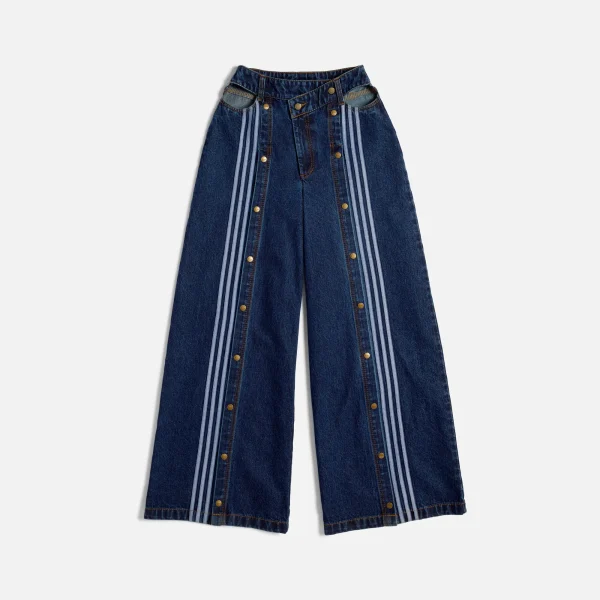 adidas ivy park denim snap pants dark denim - KITH-SHOP