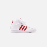 adidas originals pro model sneakers white scarlet chalk white - KITH-SHOP