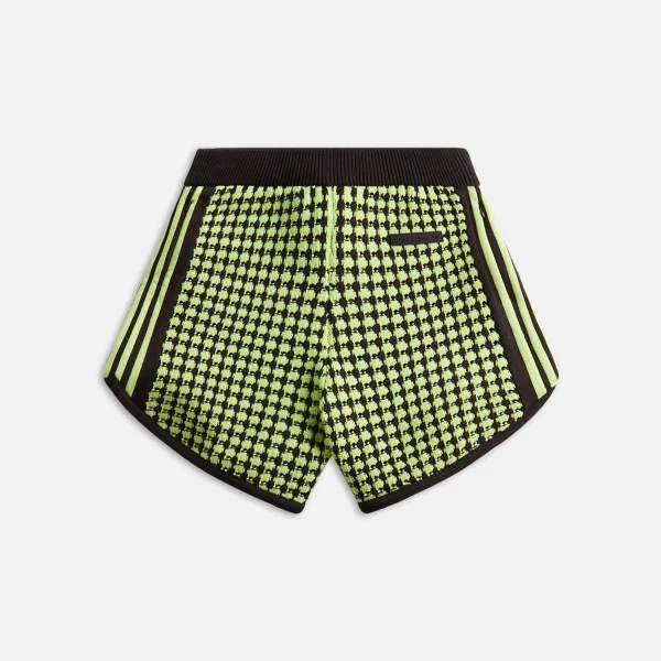 adidas originals wales bonner crochet shorts brown and lime green - KITH-SHOP