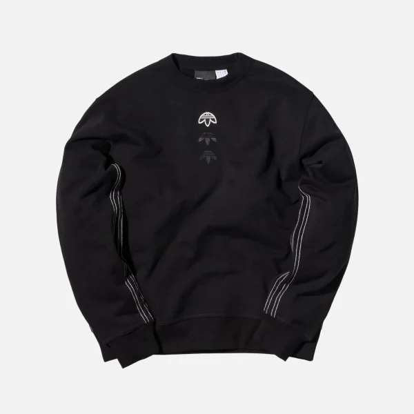 adidas originals x alexander wang black logo crew sweatshirt - KITH-SHOP