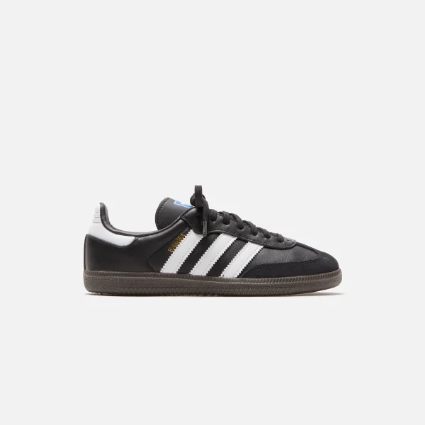 adidas pre school samba og shoes core black white gum - KITH-SHOP