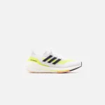 adidas ultraboost 21 running shoes white core black solar yellow - KITH-SHOP