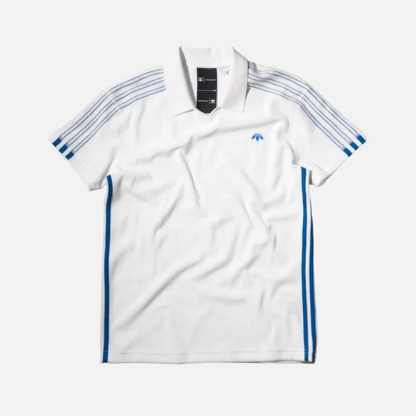 adidas x alexander wang white velour polo shirt - KITH-SHOP