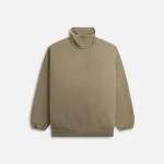 adidas x fear of god athletics cotton fleece mock neck sweater clay - KITH-SHOP