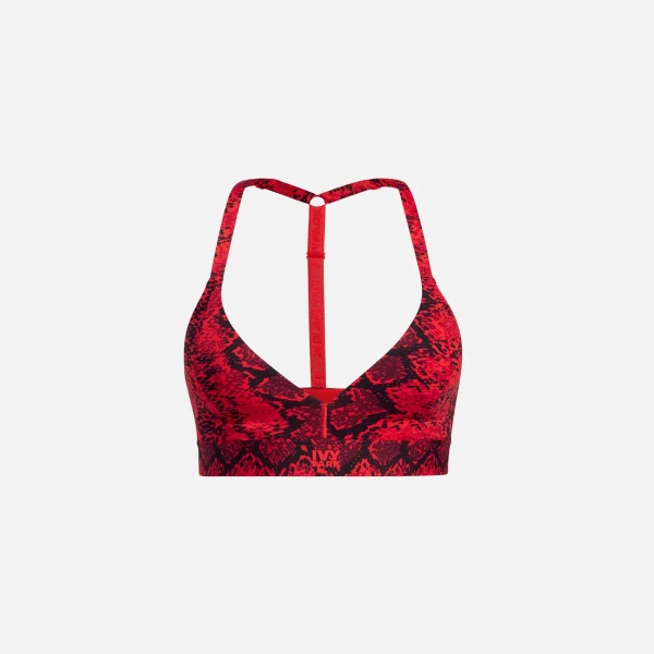 adidas x ivy park allover print triangle bra 2 0 red black - KITH-SHOP