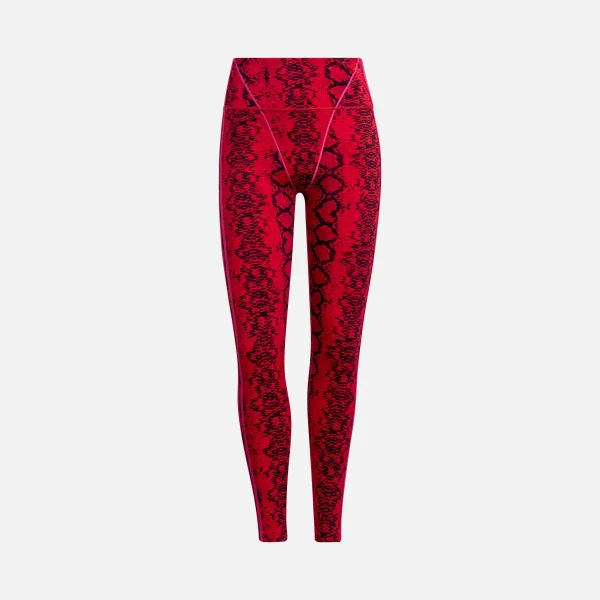 adidas x ivy park high waist leggings red black - KITH-SHOP