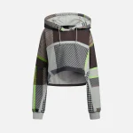 adidas x ivy park hooded shrug in medium heather grey and black - KITH-SHOP