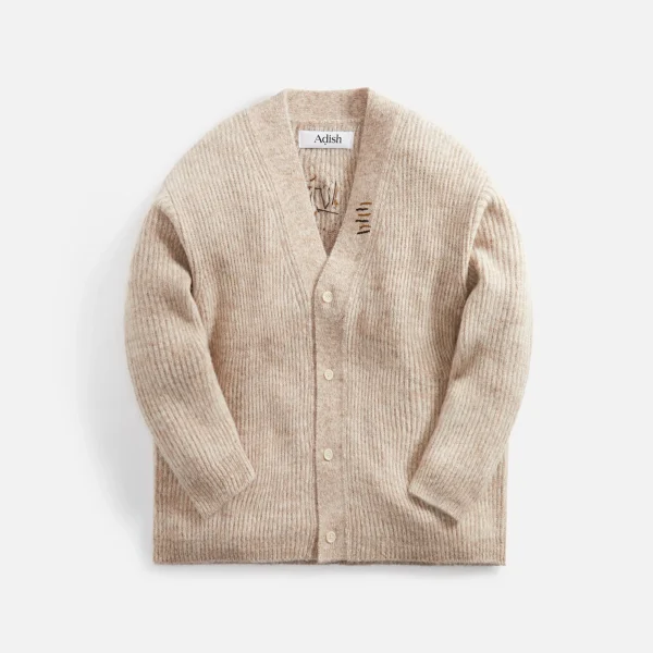 adish beige wool alpaca blend quilted cardigan - KITH-SHOP