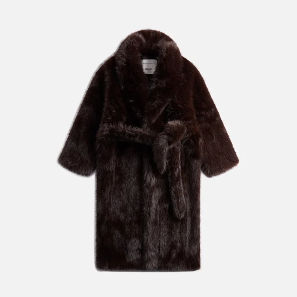 agolde ebony shearling infusion coat - KITH-SHOP