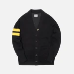 aim leon dore black lion letterman cardigan - KITH-SHOP