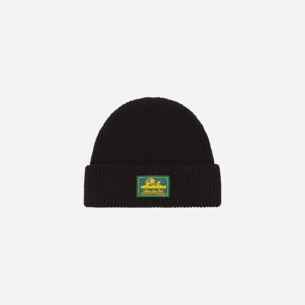 aim leon dore black waffle knit beanie warm and stylish winter hat - KITH-SHOP